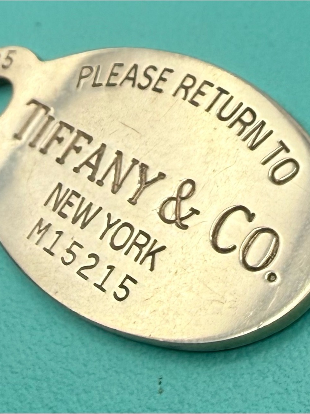 Tiffany & Co. Return to Tiffany Sterling Silver Oval Tag Pendant Charm M15215
